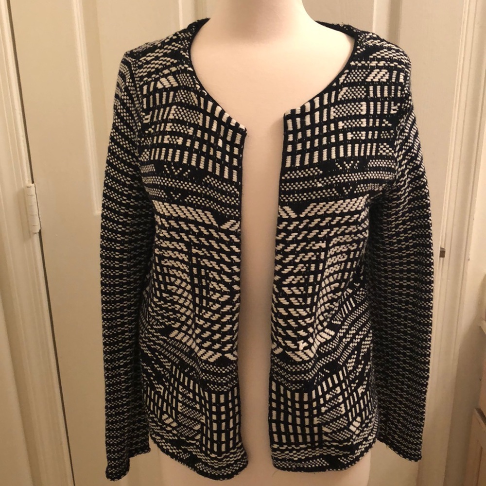 Tribal print knit cardigan